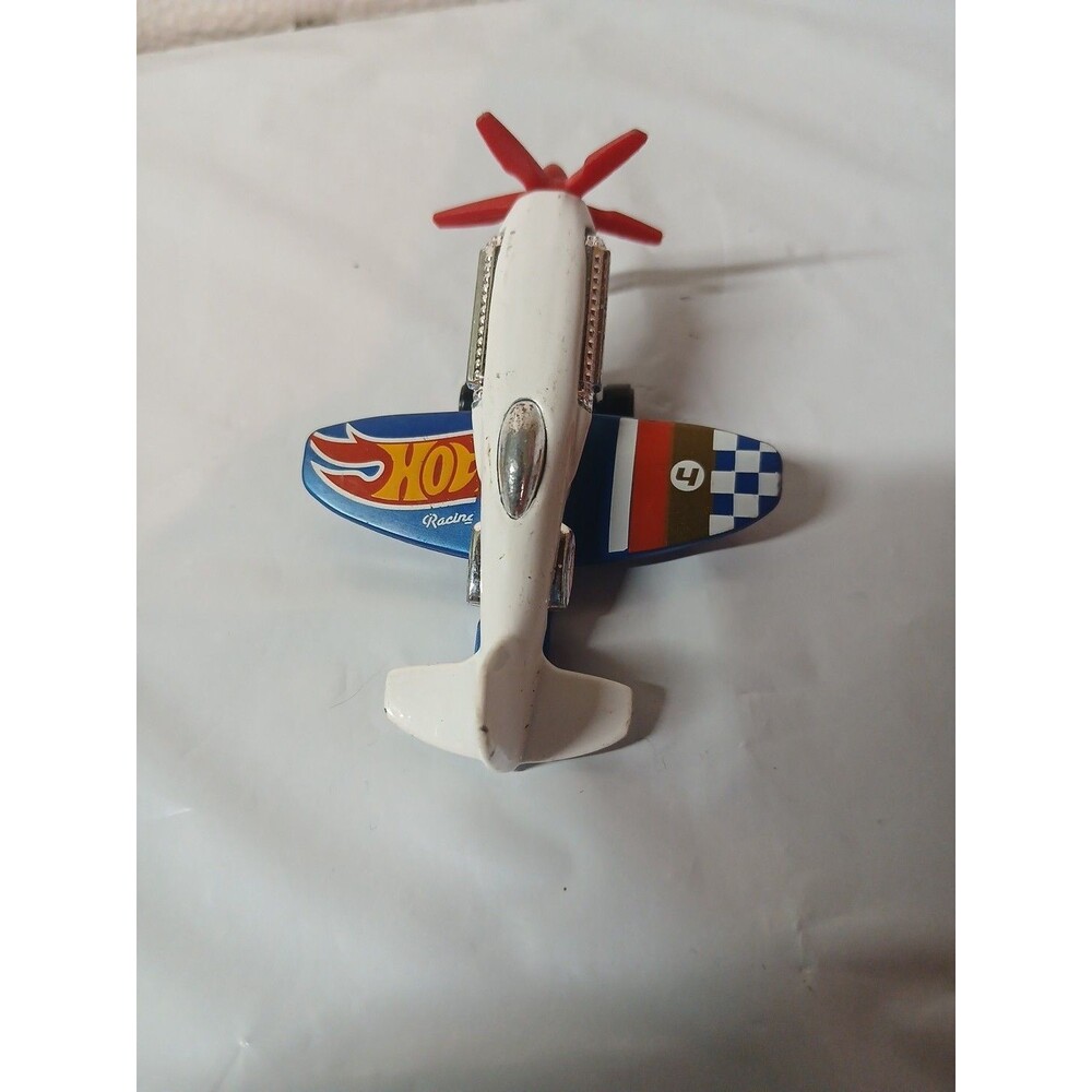 Hot Wheels White Blue & Orange Mad Propz Plane